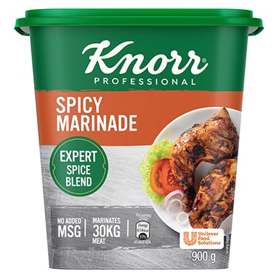 Knorr Professional Spicy Marinade (6X900g) - Knorr Professional Spicy Marinade is made with the perfect blend of spices that delivers a consistent spicy flavour to your dishes.